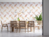 Layered Peach Geometric Blocks Wallpaper⁠