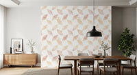 Layered Peach Geometric Blocks Wallpaper⁠
