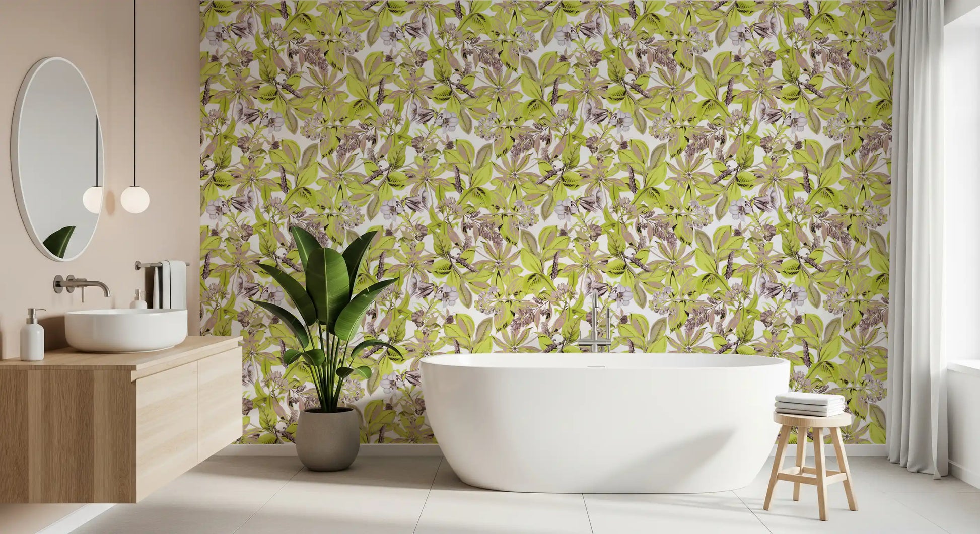 Lush Botanical Garden Foliage Wallpaper⁠