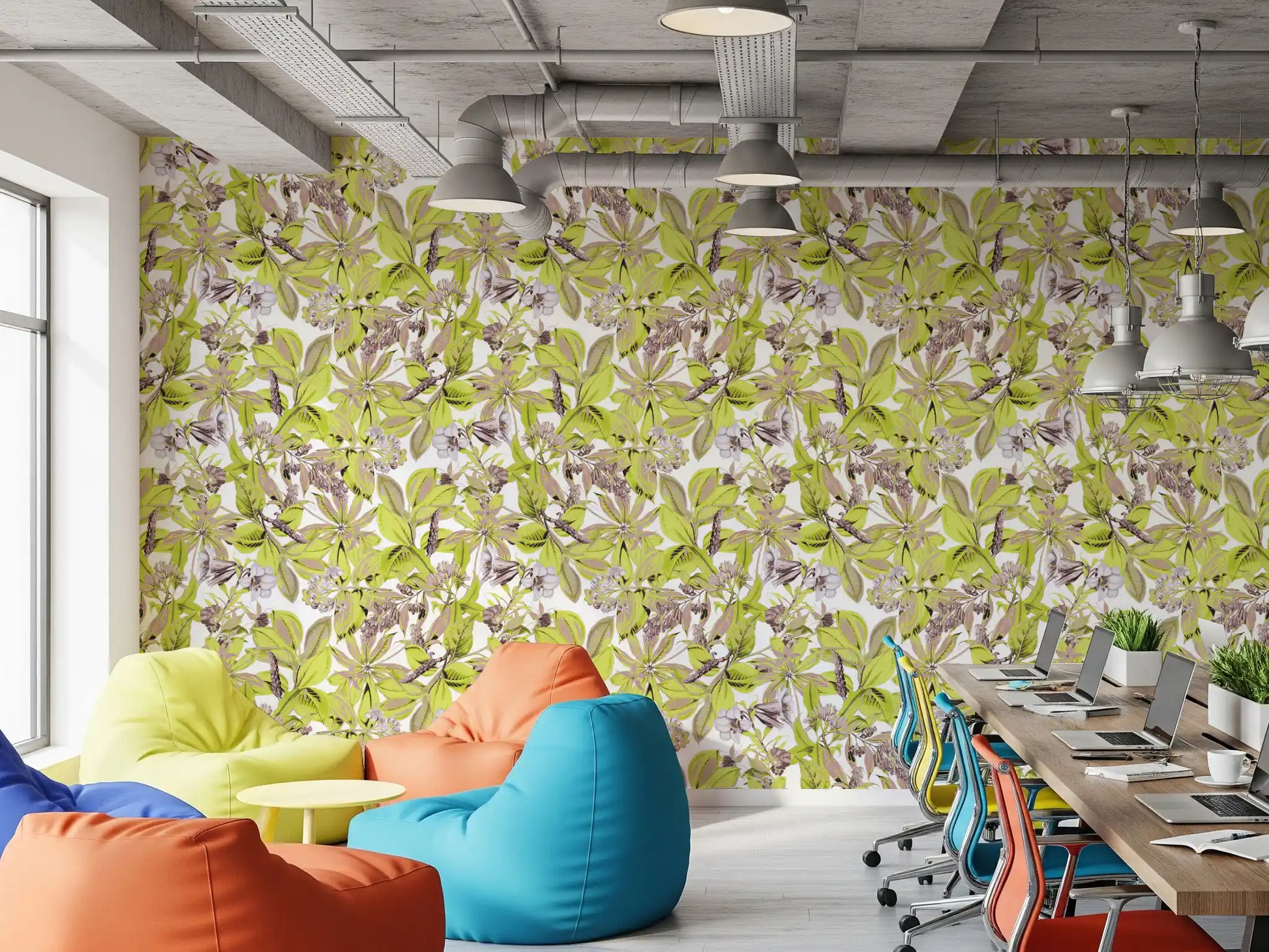 Lush Botanical Garden Foliage Wallpaper⁠