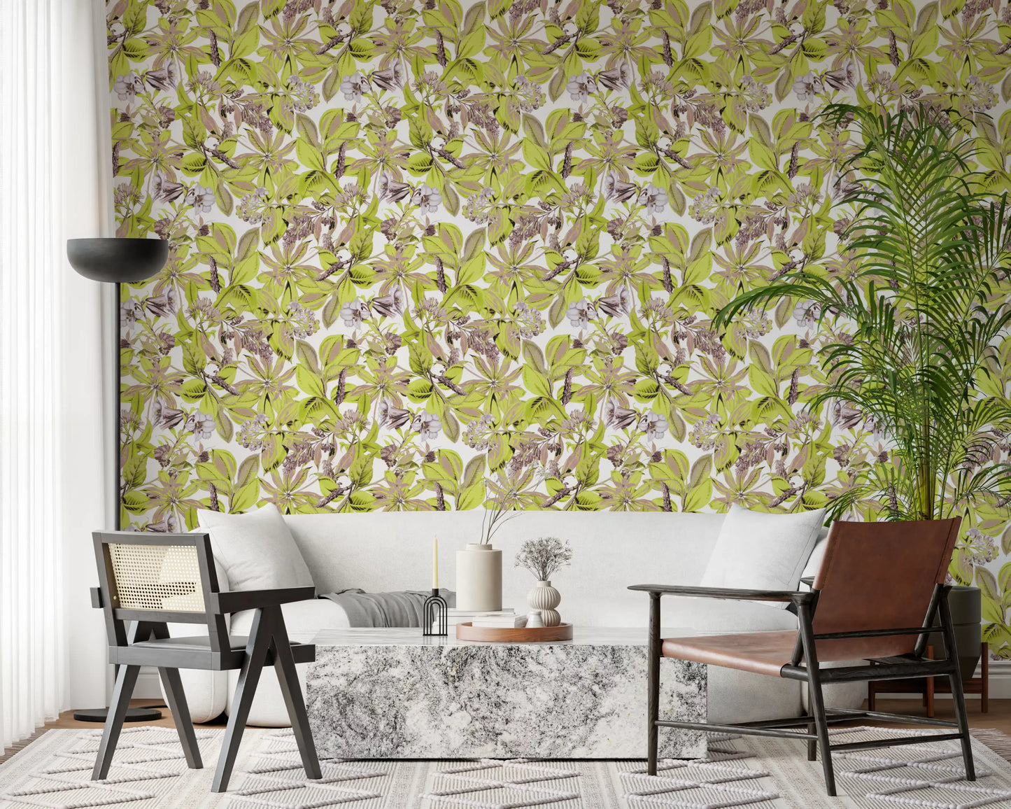 Lush Botanical Garden Foliage Wallpaper⁠