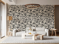Graphic Botanical Silhouette Wallpaper⁠