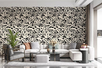Graphic Botanical Silhouette Wallpaper⁠