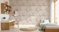 Soft Earthy Abstract Collage Wallpaper⁠