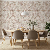 Soft Earthy Abstract Collage Wallpaper⁠