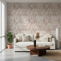 Soft Earthy Abstract Collage Wallpaper⁠