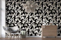 Abstract Cream Branch Pattern Wallpaper⁠