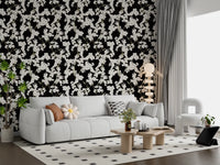 Abstract Cream Branch Pattern Wallpaper⁠