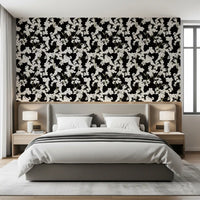 Abstract Cream Branch Pattern Wallpaper⁠