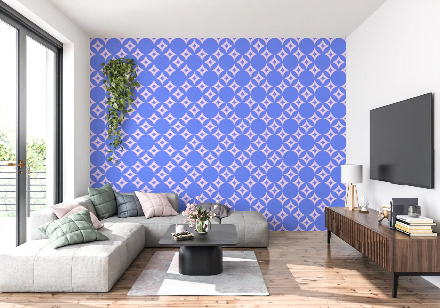 Geometric Starburst Pattern Wallpaper⁠