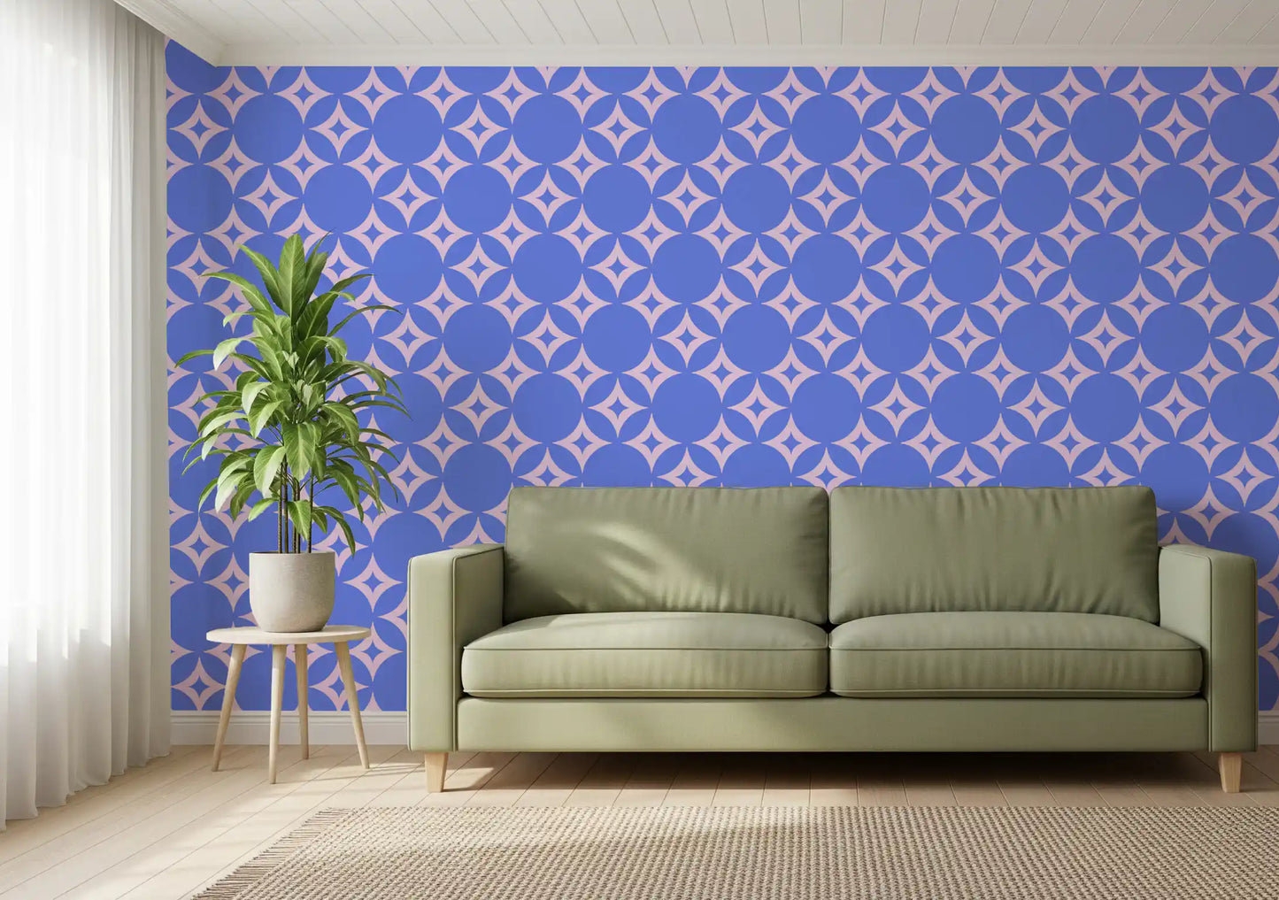 Geometric Starburst Pattern Wallpaper⁠