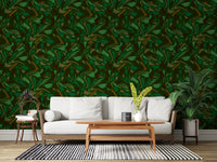 Fluid Camo Texture in Earth Tones Wallpaper⁠