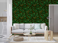 Fluid Camo Texture in Earth Tones Wallpaper⁠