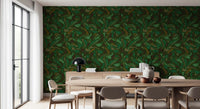 Fluid Camo Texture in Earth Tones Wallpaper⁠