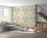 Playful Rainbow Swirls Wallpaper⁠