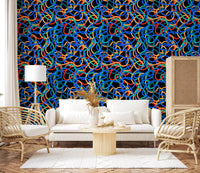 Interwoven Retro Curves Wallpaper⁠