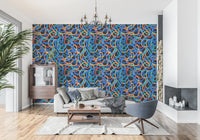Interwoven Retro Curves Wallpaper⁠