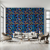 Interwoven Retro Curves Wallpaper⁠