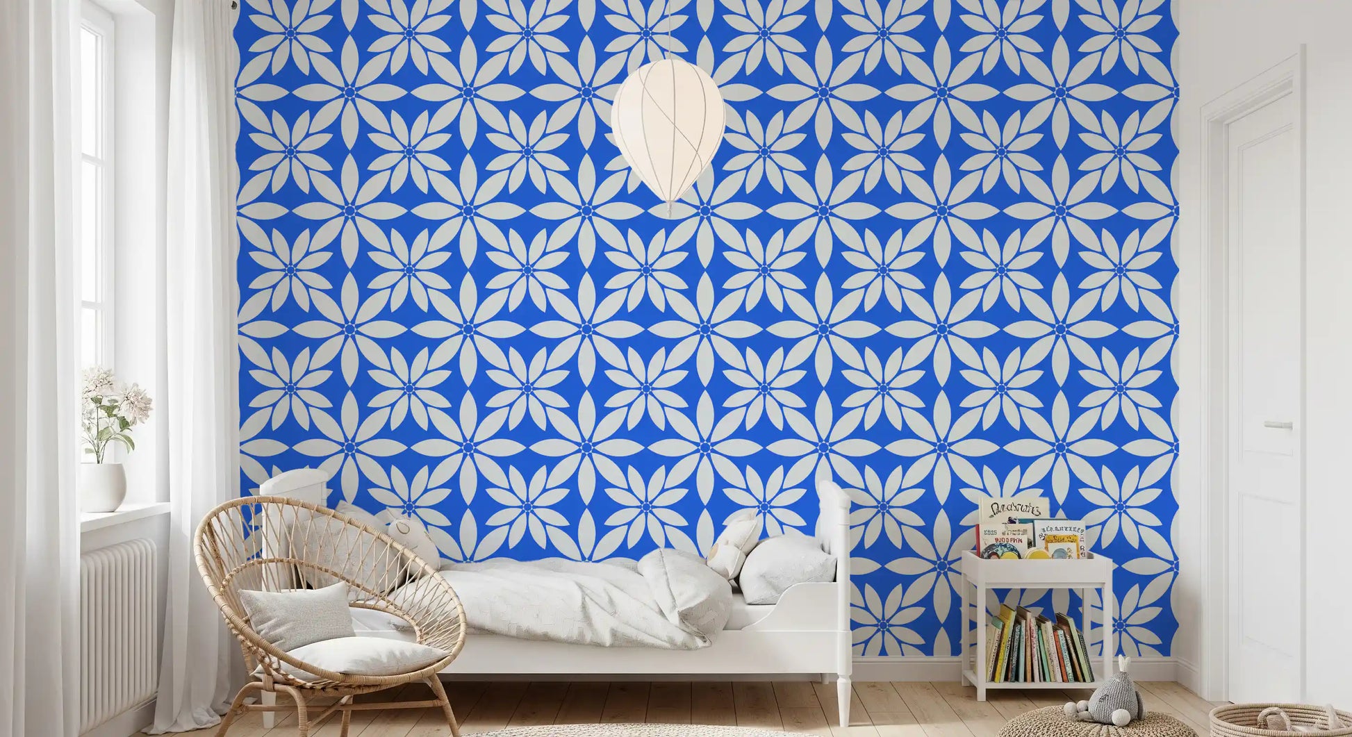 Azure Petal Geometry Wallpaper⁠