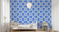 Azure Petal Geometry Wallpaper⁠
