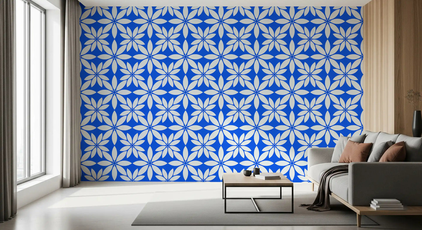 Azure Petal Geometry Wallpaper⁠