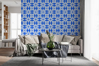 Azure Petal Geometry Wallpaper⁠
