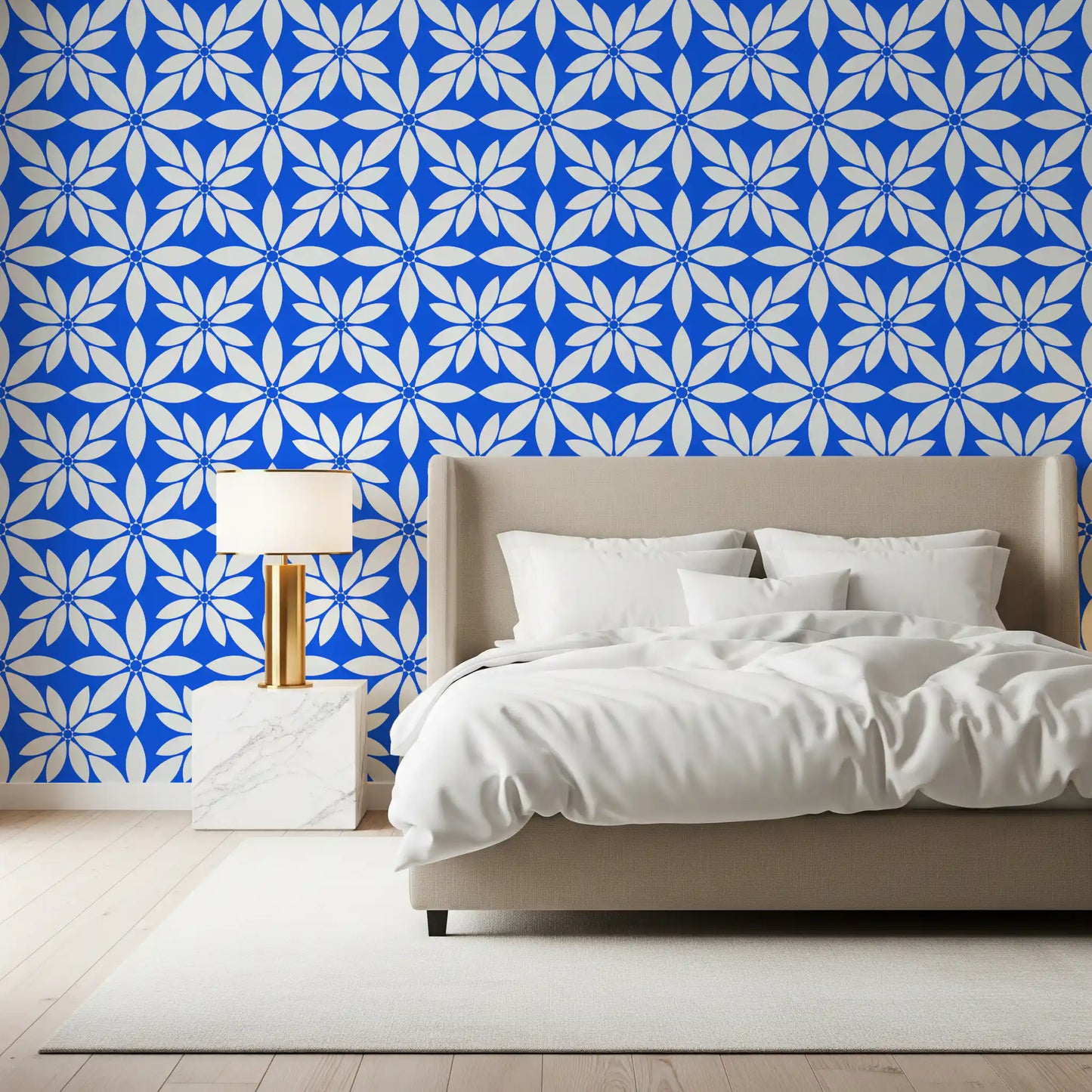 Azure Petal Geometry Wallpaper⁠