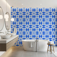 Azure Petal Geometry Wallpaper⁠