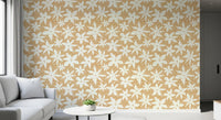 Cream Floral Bloom Motif Wallpaper⁠