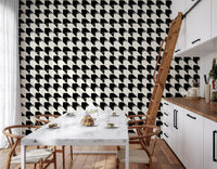 Abstract Ink Geometric Grid Wallpaper⁠