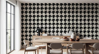 Abstract Ink Geometric Grid Wallpaper⁠