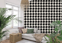 Abstract Ink Geometric Grid Wallpaper⁠