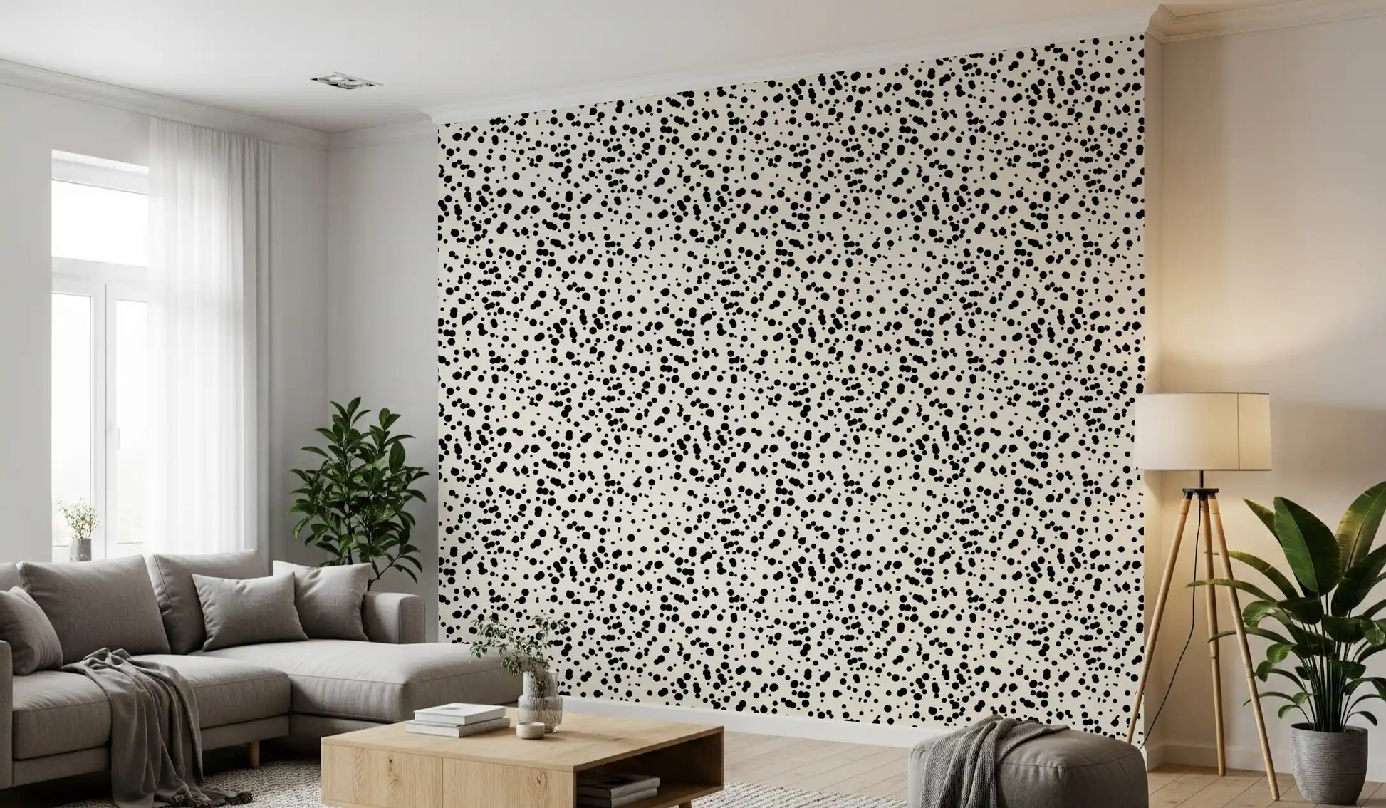 Monochrome Spotted Artistry Wallpaper⁠