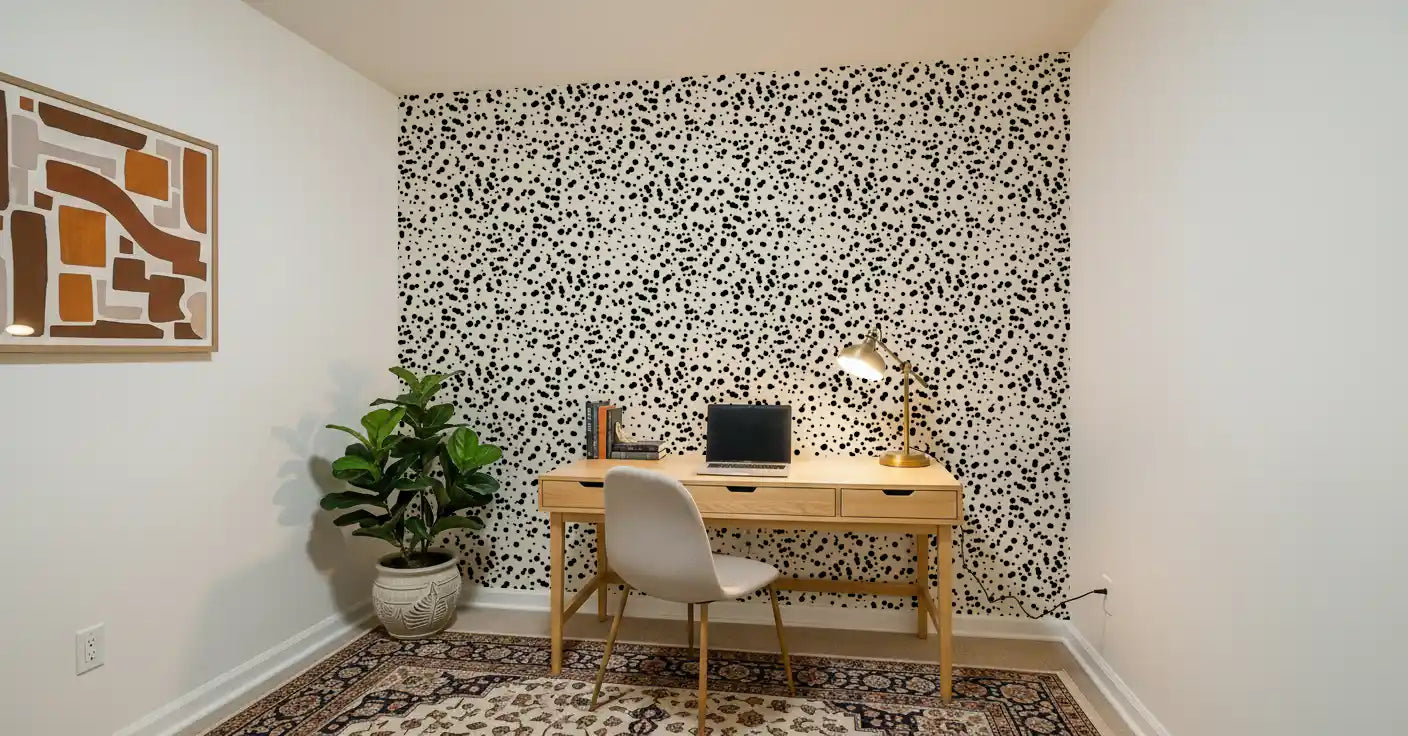Monochrome Spotted Artistry Wallpaper⁠