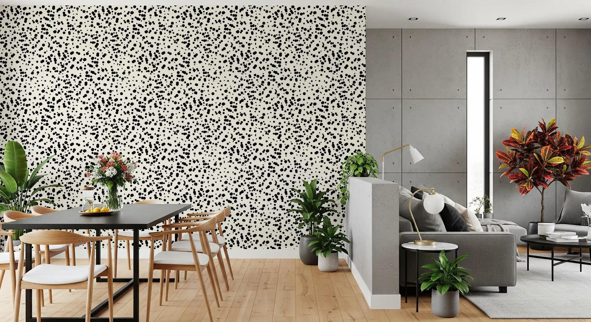 Monochrome Spotted Artistry Wallpaper⁠