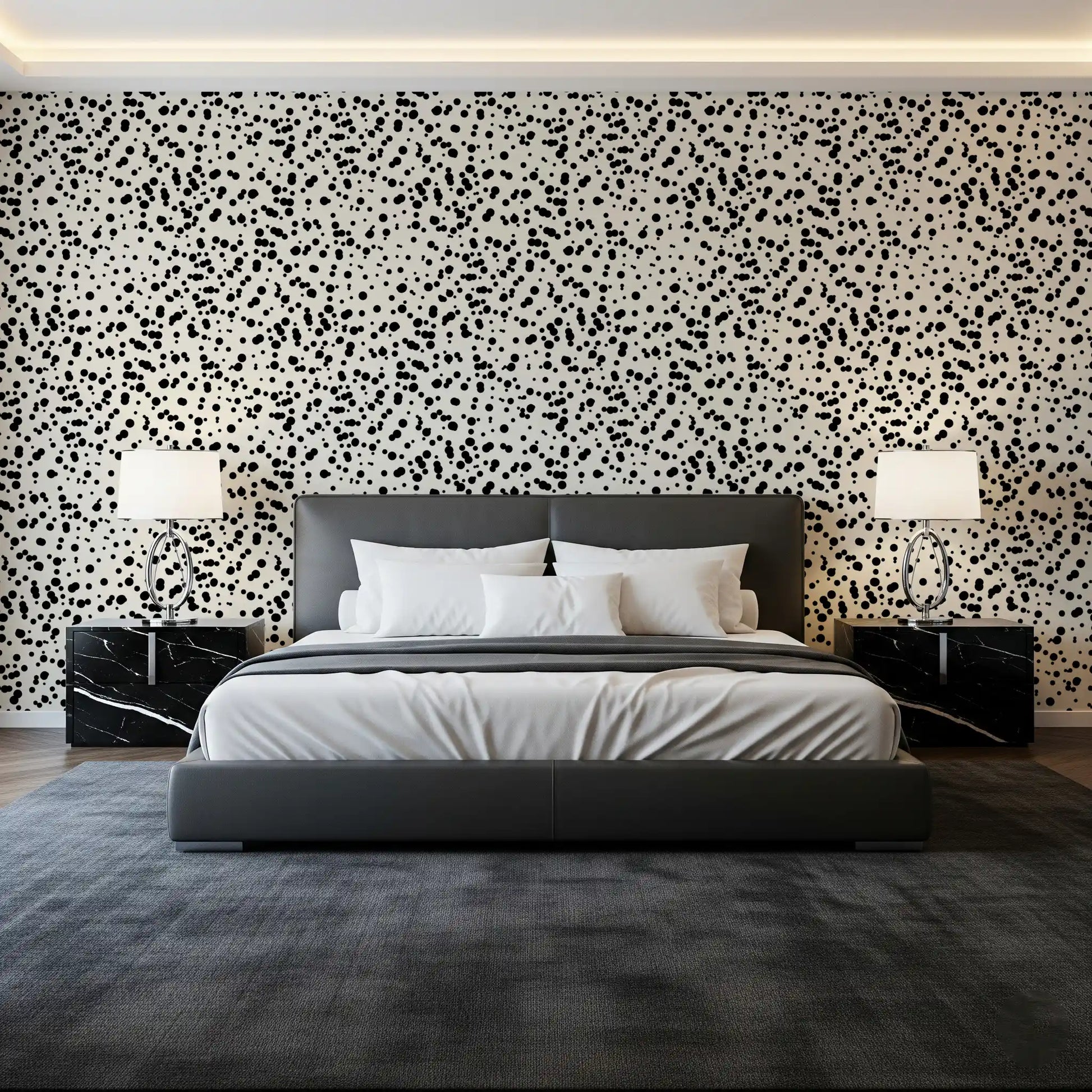 Monochrome Spotted Artistry Wallpaper⁠