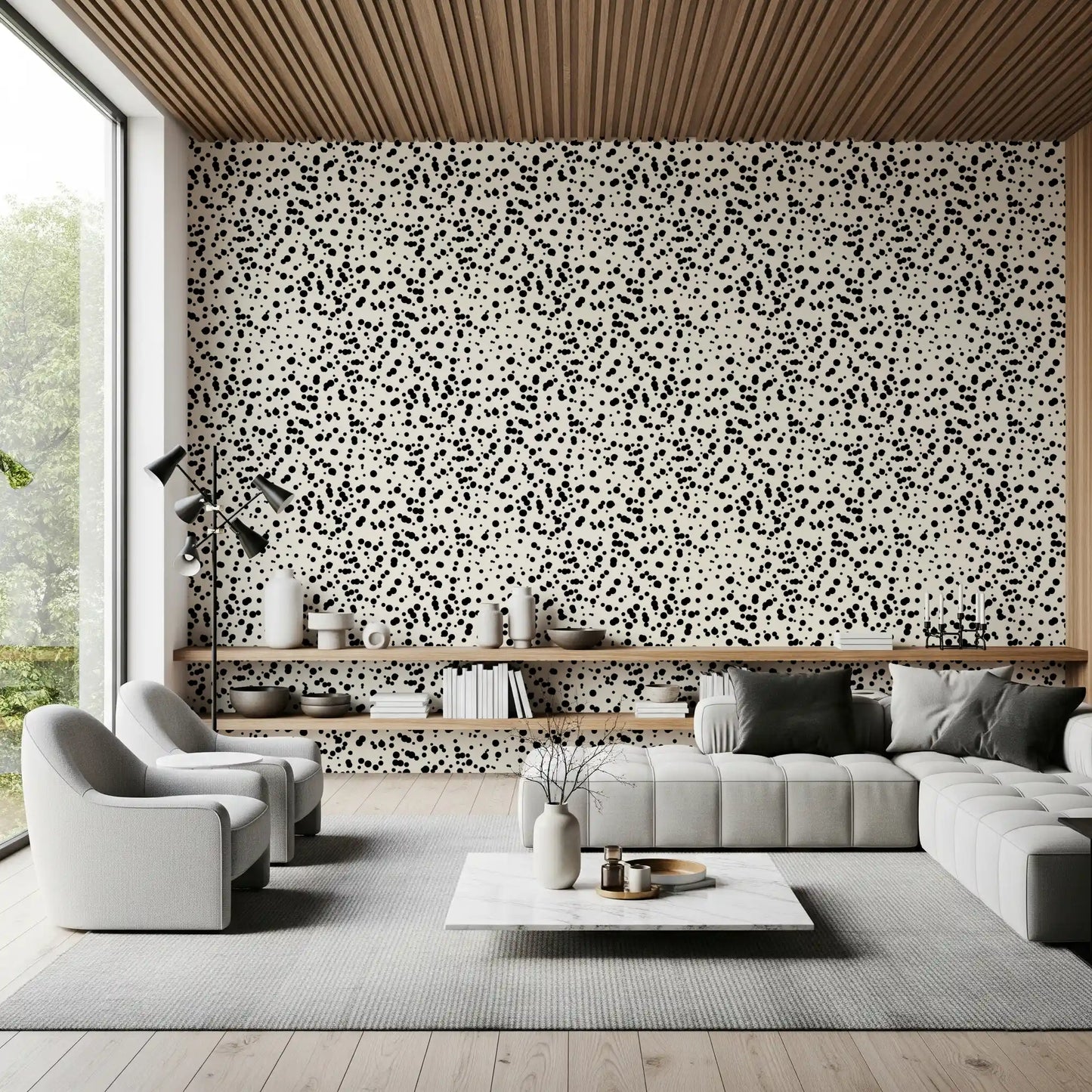 Monochrome Spotted Artistry Wallpaper⁠
