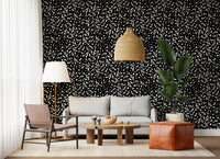 Monochrome Scattered Dots Pattern Wallpaper⁠