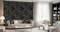 Monochrome Scattered Dots Pattern Wallpaper⁠