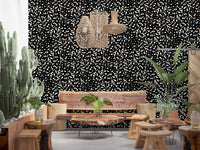 Monochrome Scattered Dots Pattern Wallpaper⁠