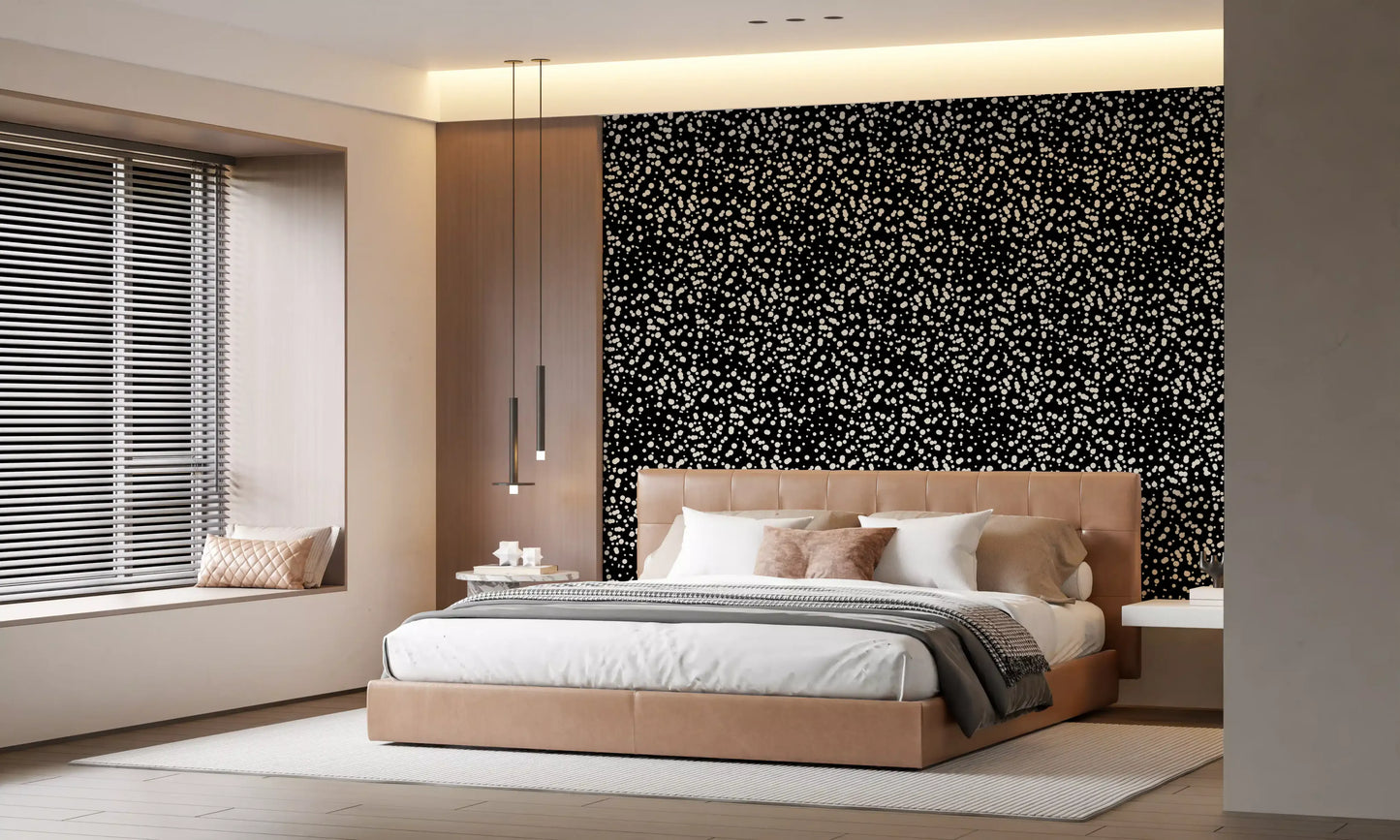 Monochrome Scattered Dots Pattern Wallpaper⁠