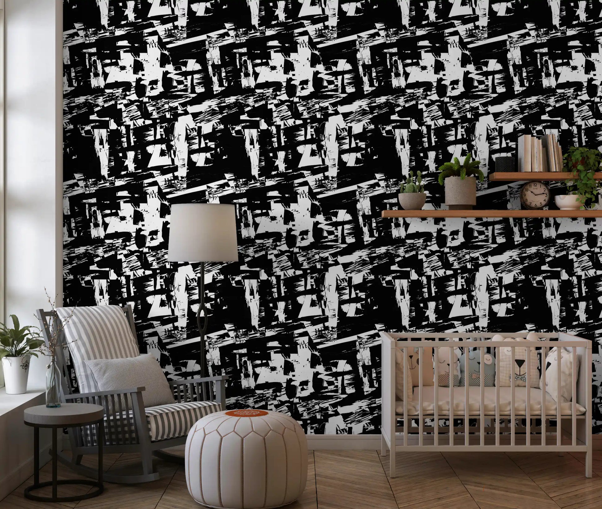 Stark Graphic Ink Strokes Wallpaper⁠