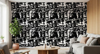 Stark Graphic Ink Strokes Wallpaper⁠