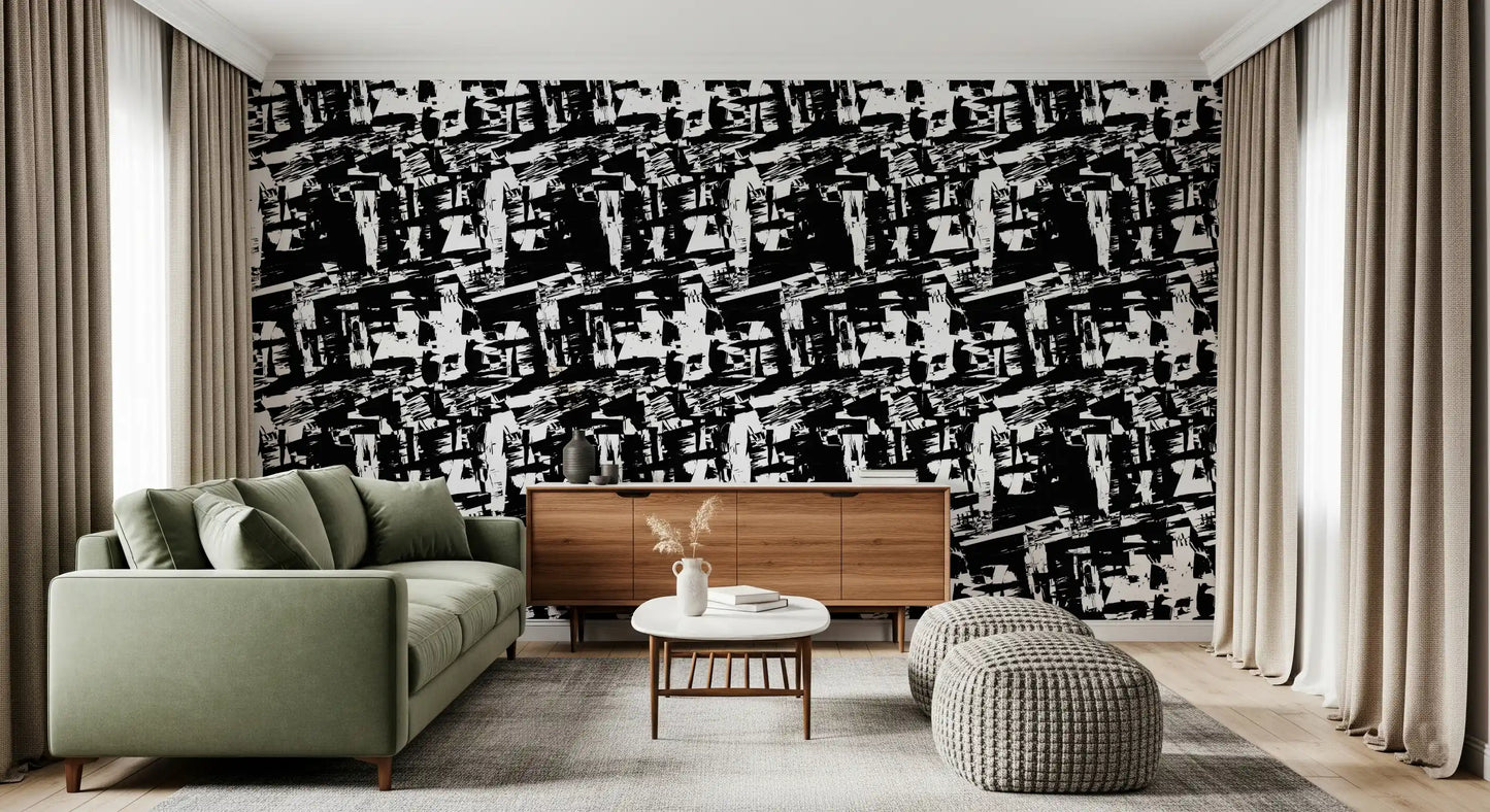 Stark Graphic Ink Strokes Wallpaper⁠