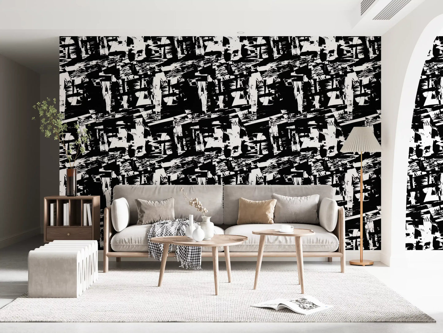 Stark Graphic Ink Strokes Wallpaper⁠