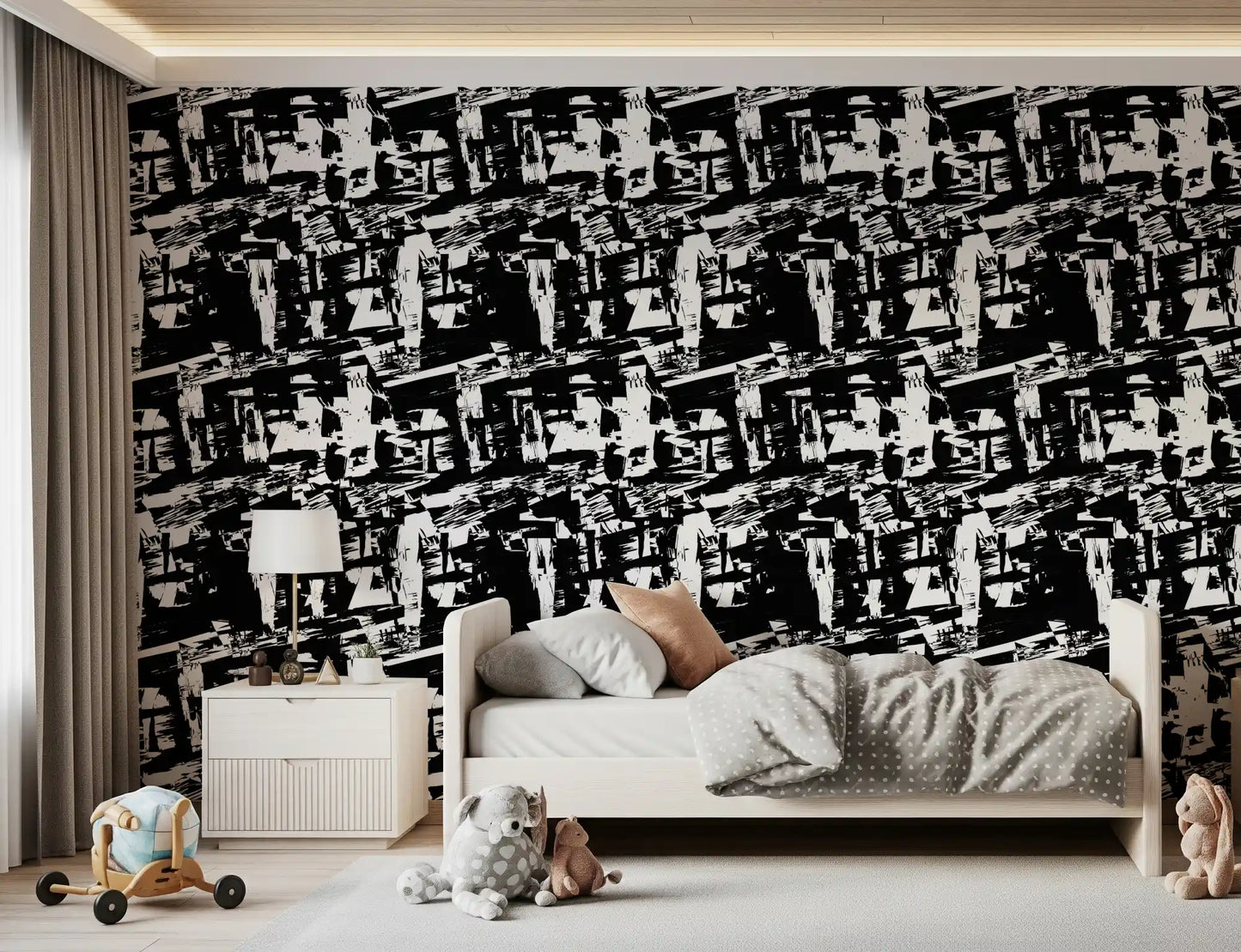 Stark Graphic Ink Strokes Wallpaper⁠