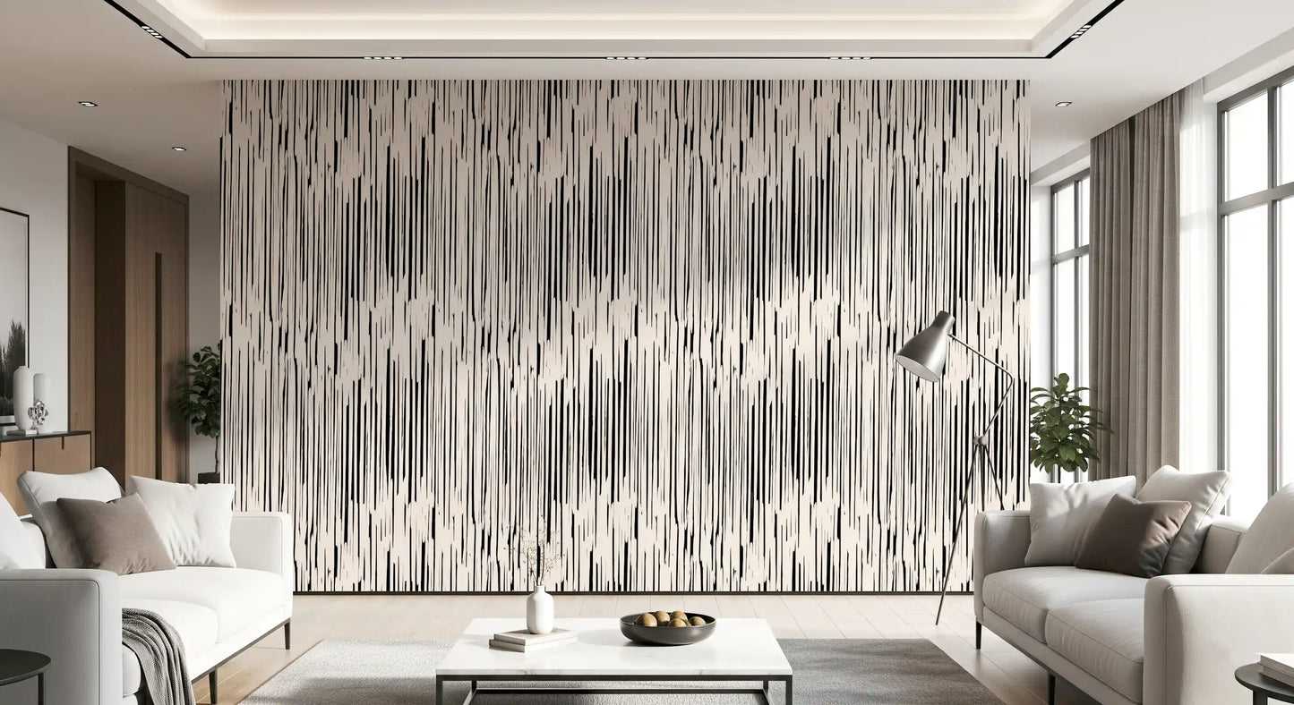 Monochrome Vertical Brushstroke Wallpaper⁠