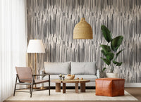 Monochrome Vertical Brushstroke Wallpaper⁠