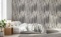 Monochrome Vertical Brushstroke Wallpaper⁠