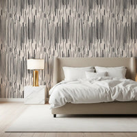Monochrome Vertical Brushstroke Wallpaper⁠